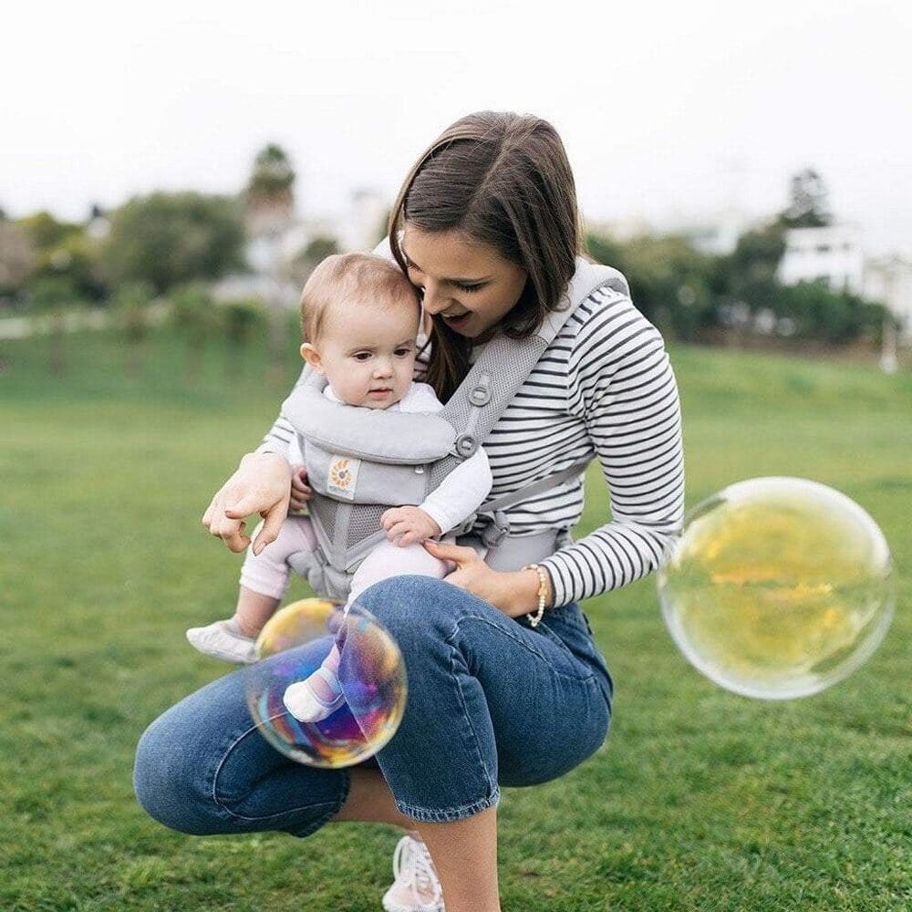 Porte Bébé - BreathBabyBag™ - Gris - Tendre Lutin