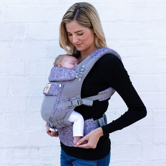 Porte Bébé - BreathBabyBag™ - Mauve Lavande - Tendre Lutin