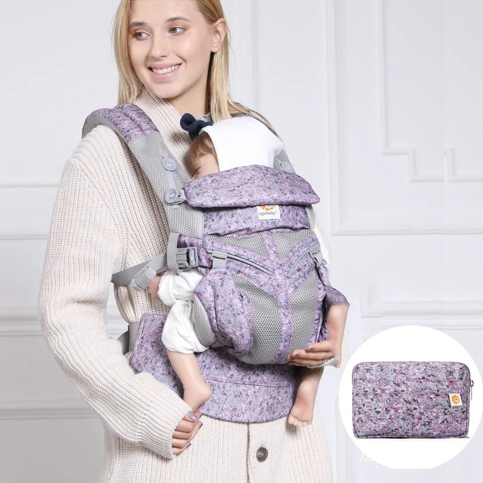 Porte Bébé - BreathBabyBag™ - Mauve Lavande - Tendre Lutin